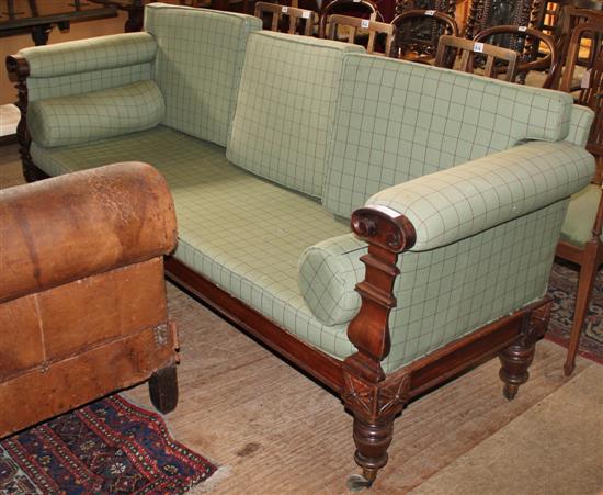 19th Century mahogany 3 seater sofa